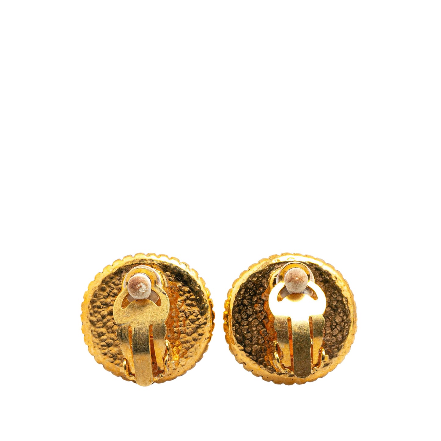 Chanel Gold Plated CC Clip On Earrings (20727)