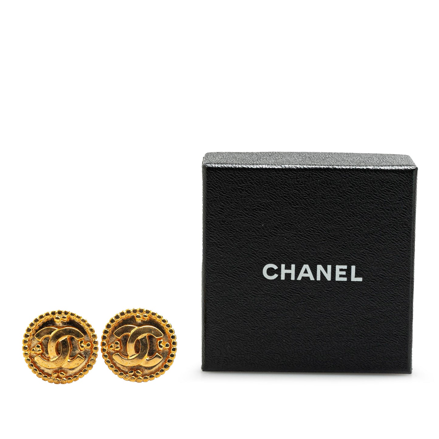 Chanel Gold Plated CC Clip On Earrings (20727)