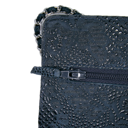 Chanel Lace Overlay Goatskin Wallet On Chain