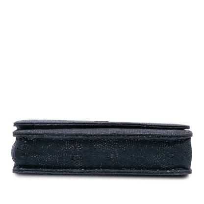 Chanel Lace Overlay Goatskin Wallet On Chain