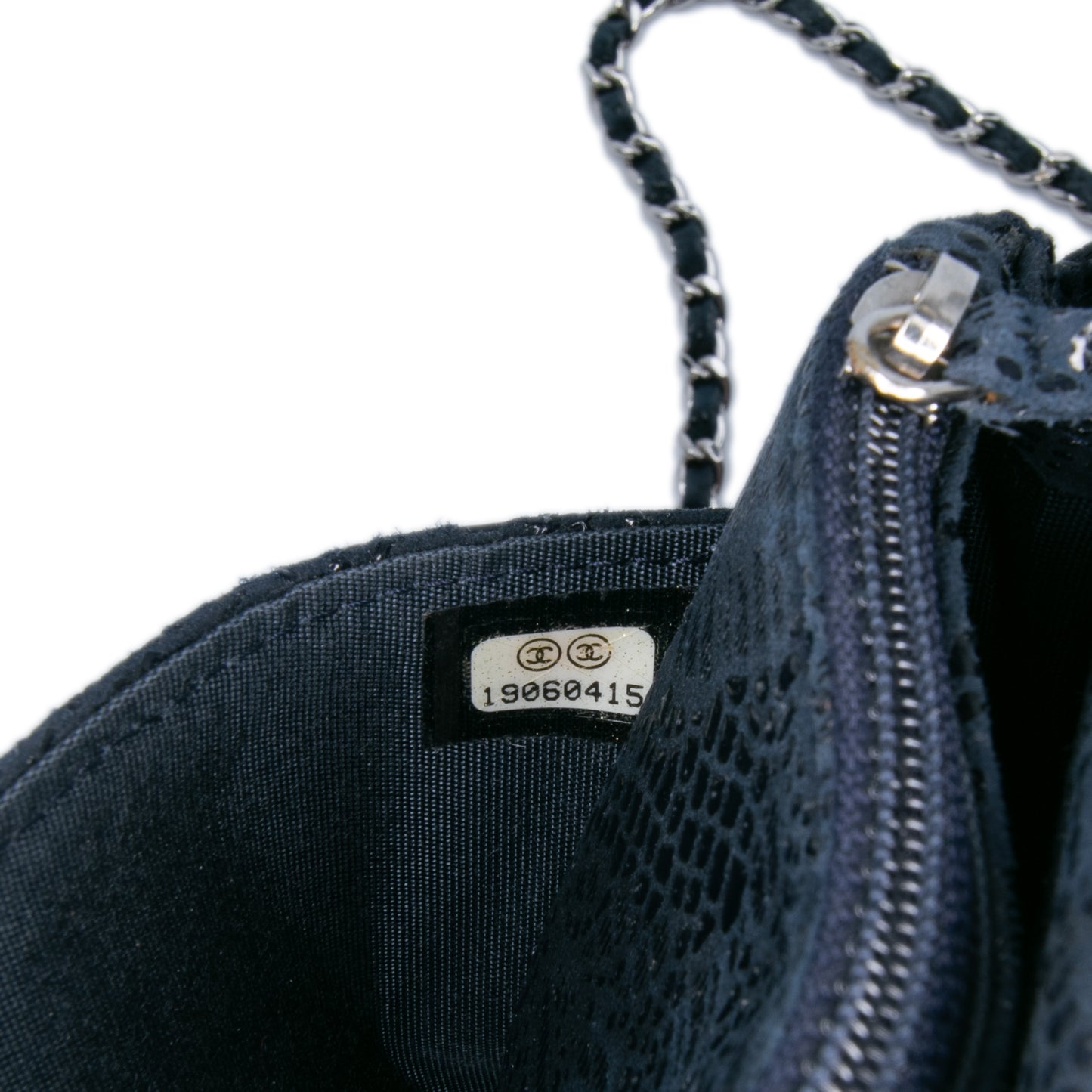 Chanel Lace Overlay Goatskin Wallet On Chain