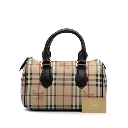 Burberry Small Haymarket Check Coated Canvas Chester Bowling Bag