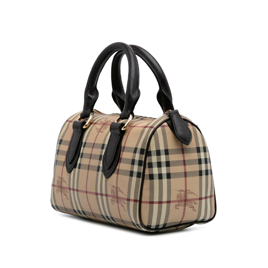 Burberry Small Haymarket Check Coated Canvas Chester Bowling Bag