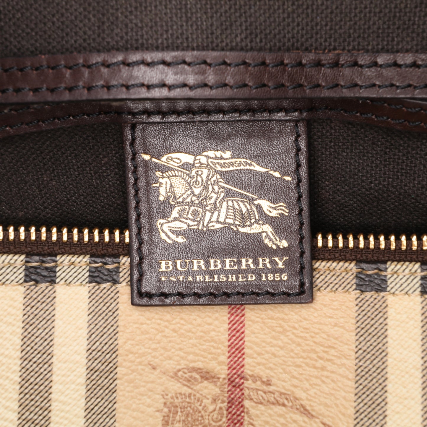 Burberry Small Haymarket Check Coated Canvas Chester Bowling Bag