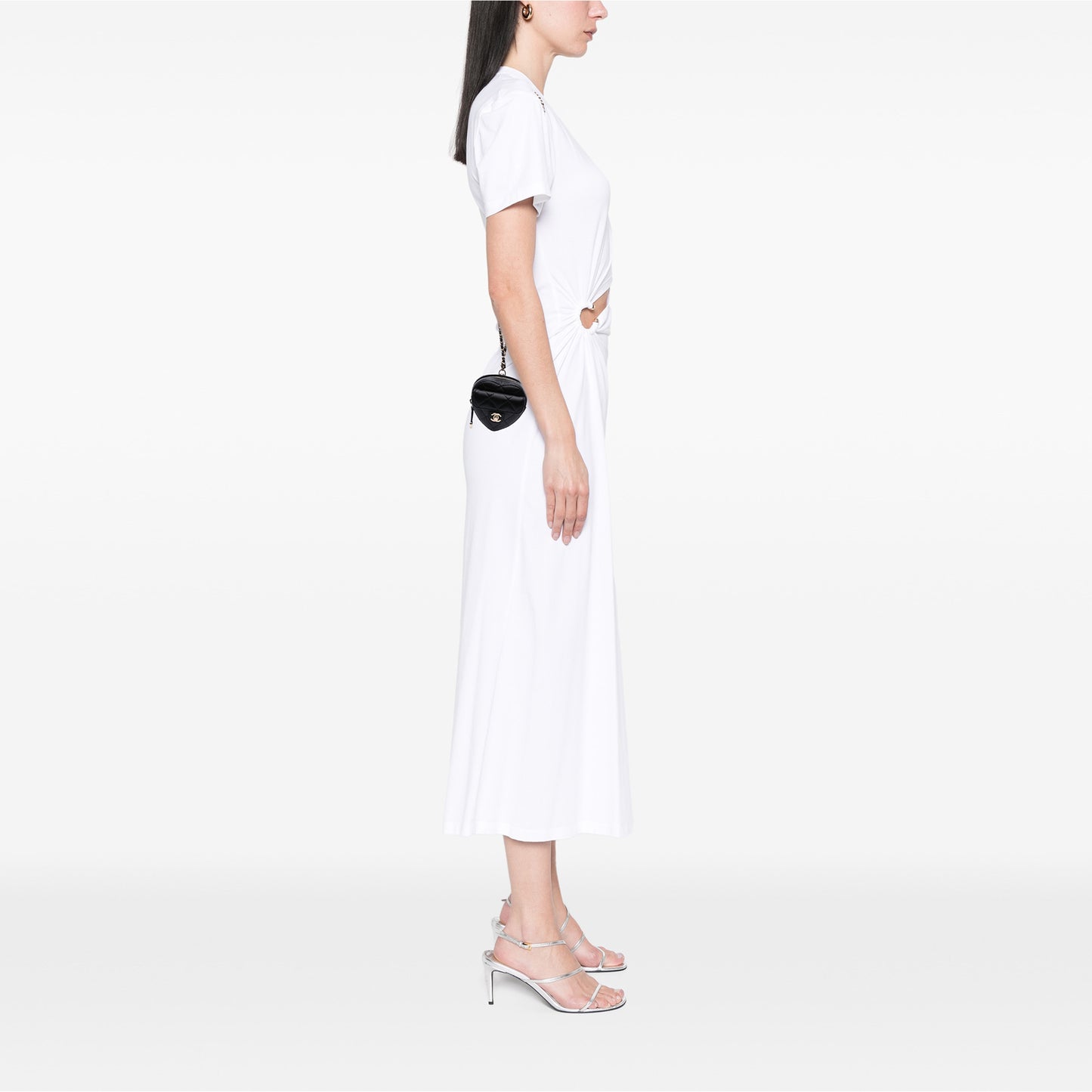 Chanel Lambskin Cc In Love Heart Necklace Bag
