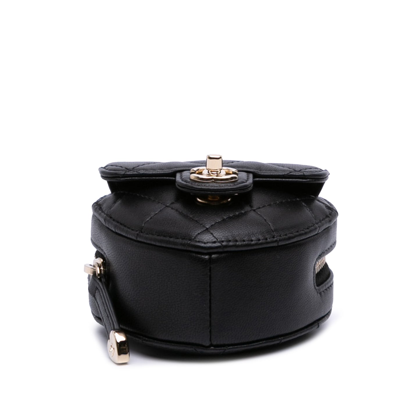 Chanel Lambskin Cc In Love Heart Necklace Bag