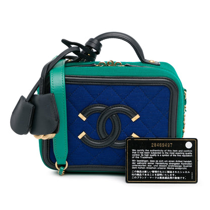 Chanel Small Jersey Cc Filigree Vanity Case
