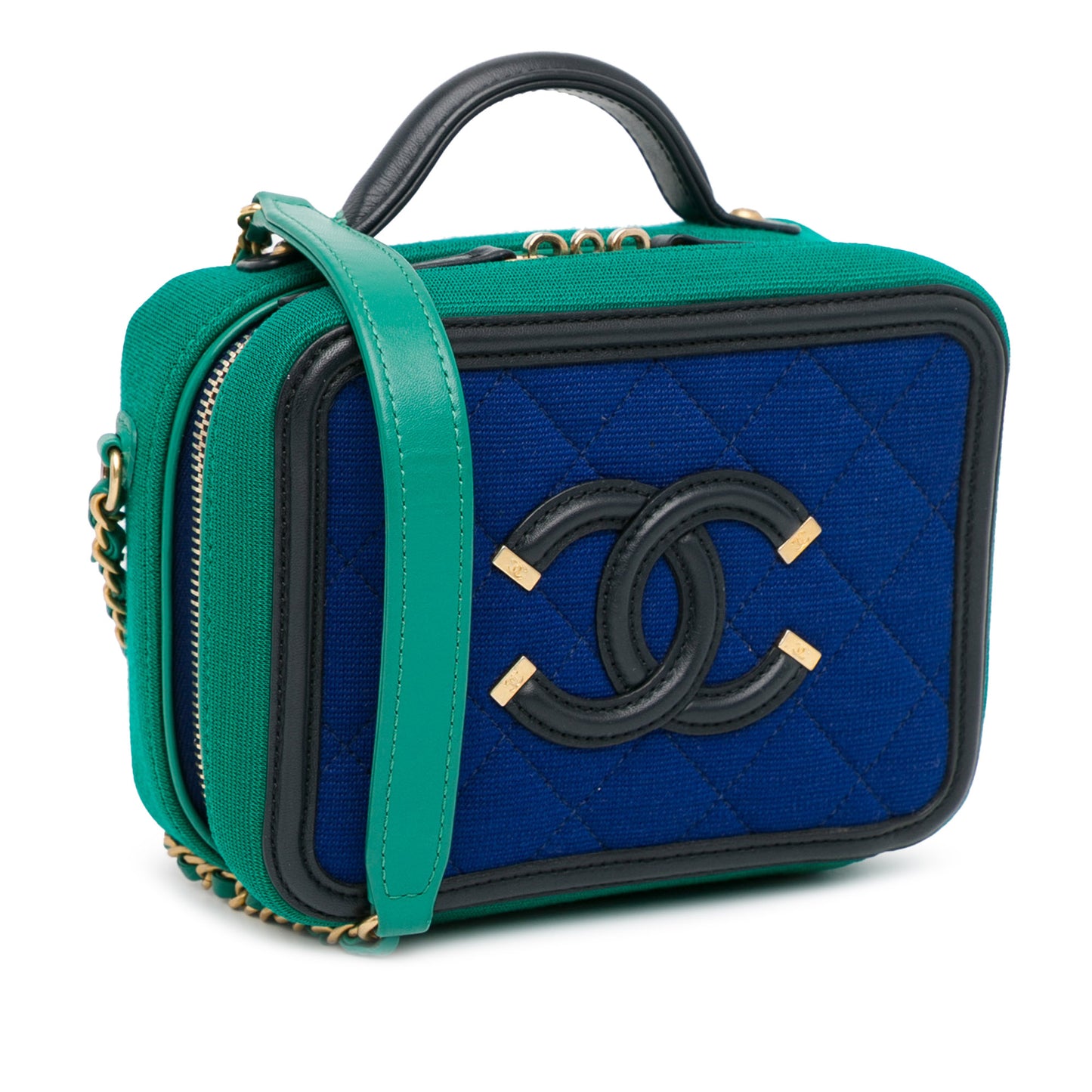 Chanel Small Jersey Cc Filigree Vanity Case