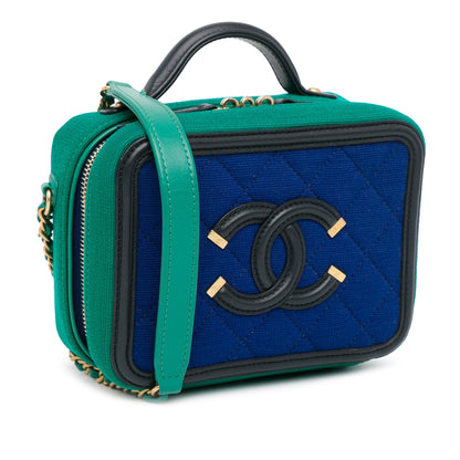 Chanel Small Jersey Cc Filigree Vanity Case
