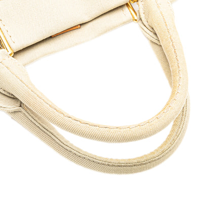 Prada Denim Canapa Logo Satchel