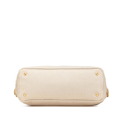 Prada Denim Canapa Logo Satchel
