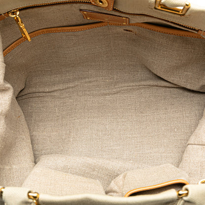 Prada Denim Canapa Logo Satchel