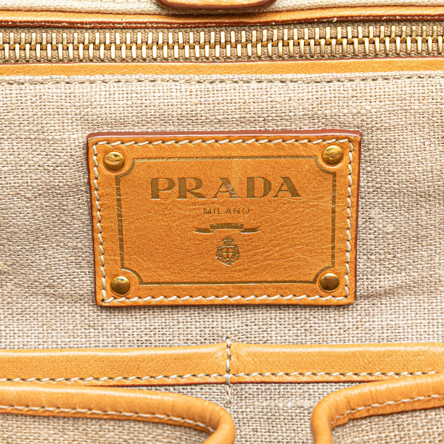 Prada Denim Canapa Logo Satchel
