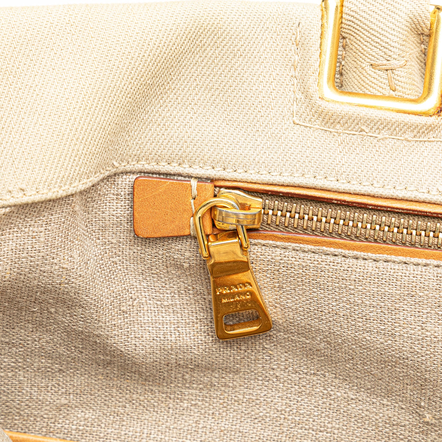 Prada Denim Canapa Logo Satchel