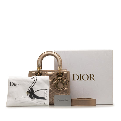 Dior Small Metallic Lambskin Cannage My Abcdior Lady Dior