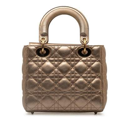 Dior Small Metallic Lambskin Cannage My Abcdior Lady Dior
