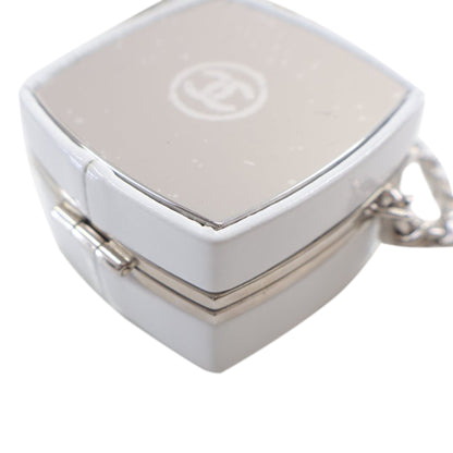 Chanel Patent Goatskin Make-up Box Clutch With Chain