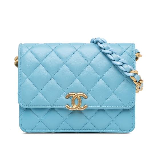 Chanel Quilted Lambskin Candy Chain Wallet