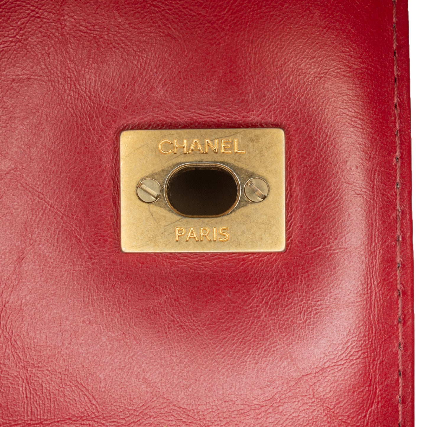 Chanel Cc Chevron Calfskin Top Handle Flap