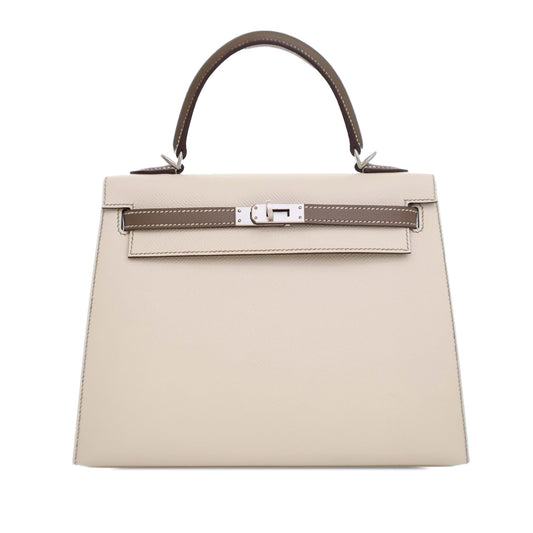 Hermès Special Order Bicolor Epsom Kelly Ii Sellier 25