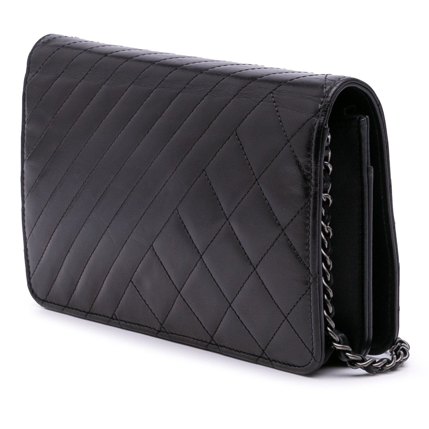 Chanel Lambskin Coco Boy Wallet On Chain