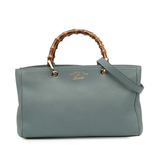 Gucci Medium Calfskin Bamboo Shopper Satchel