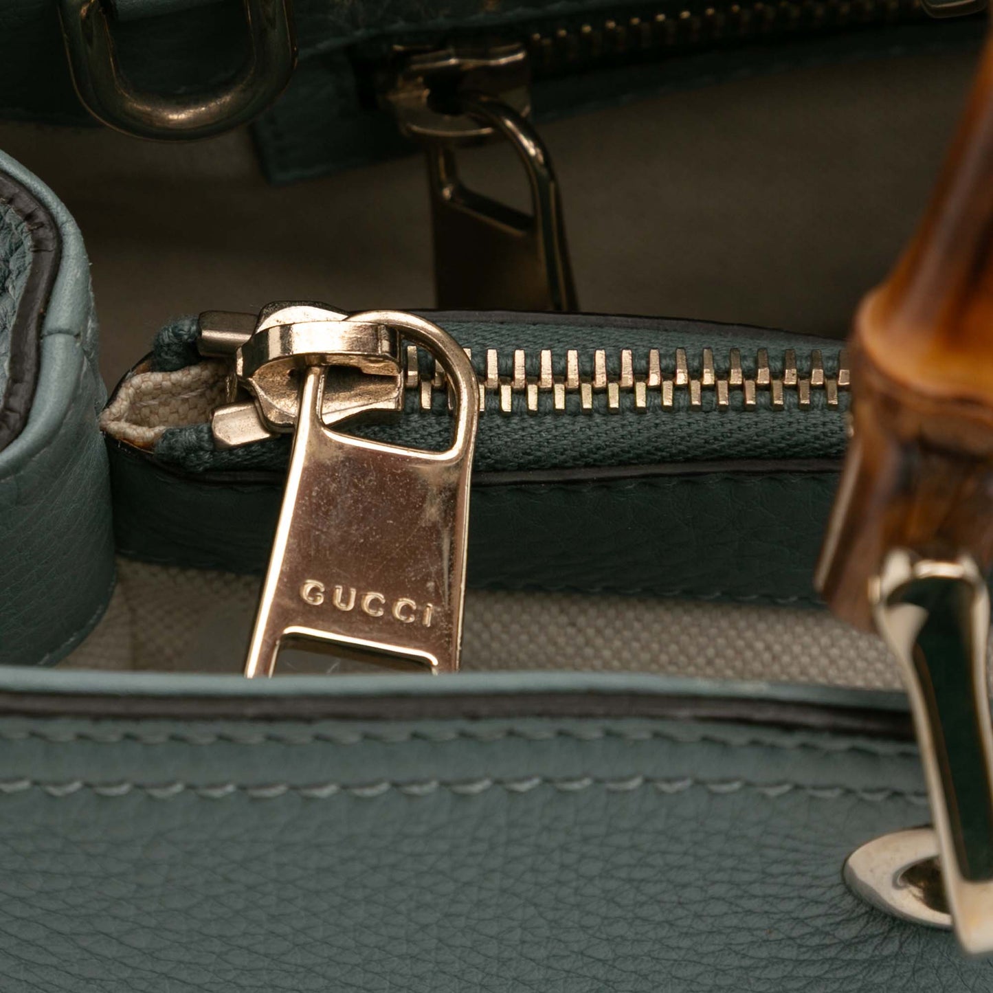 Gucci Medium Calfskin Bamboo Shopper Satchel