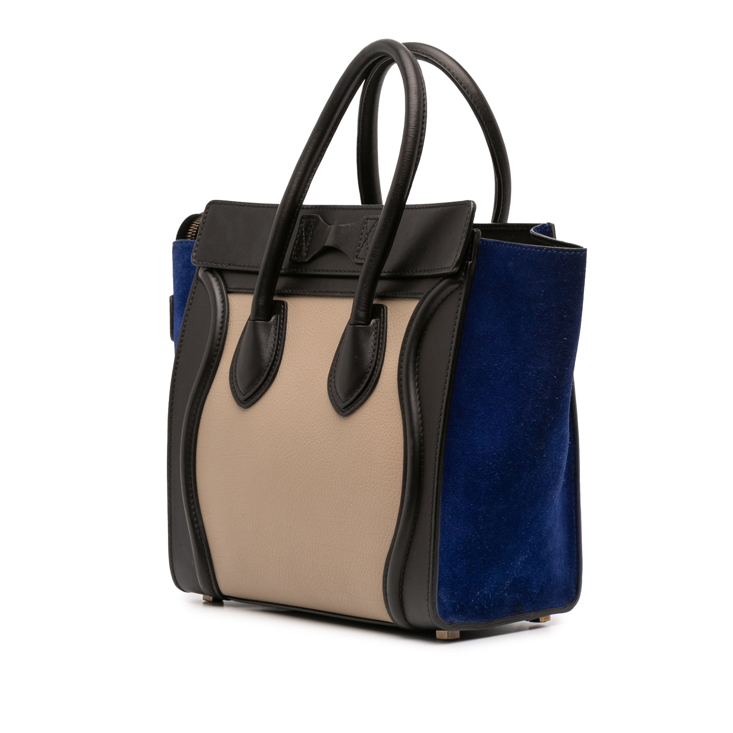 Celine Micro Tricolor Leather Luggage Tote