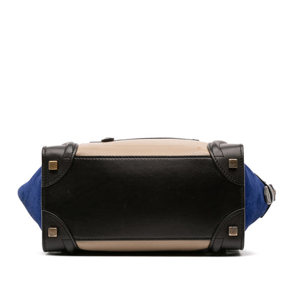 Celine Micro Tricolor Leather Luggage Tote