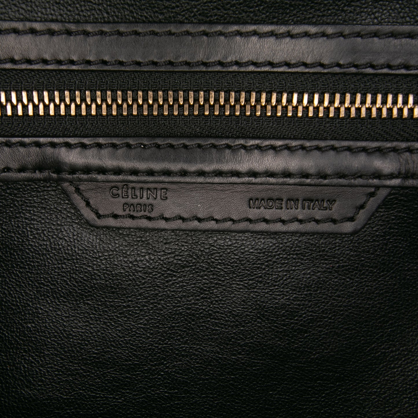 Celine Micro Tricolor Leather Luggage Tote