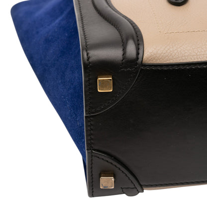 Celine Micro Tricolor Leather Luggage Tote