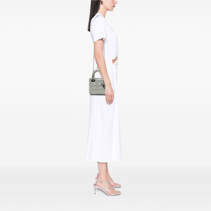 Dior Mini Iridescent Lambskin Cannage Lady Dior