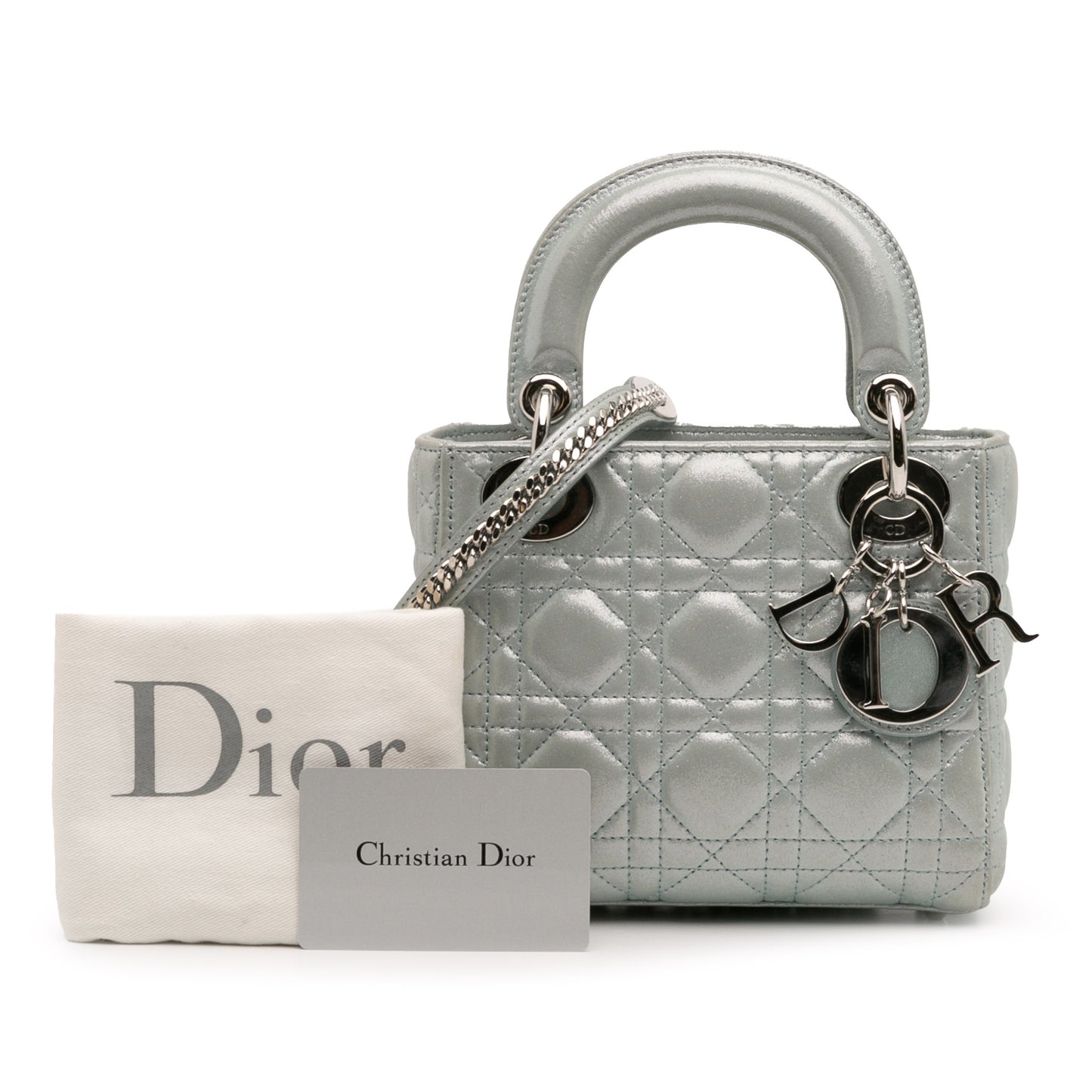 Dior Mini Iridescent Lambskin Cannage Lady Dior