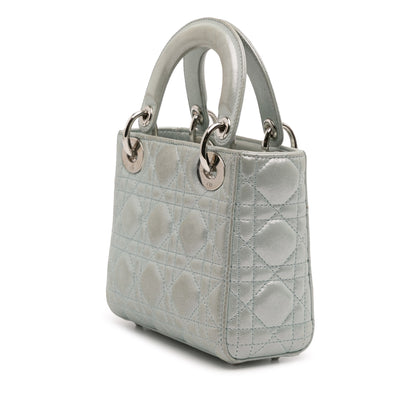 Dior Mini Iridescent Lambskin Cannage Lady Dior