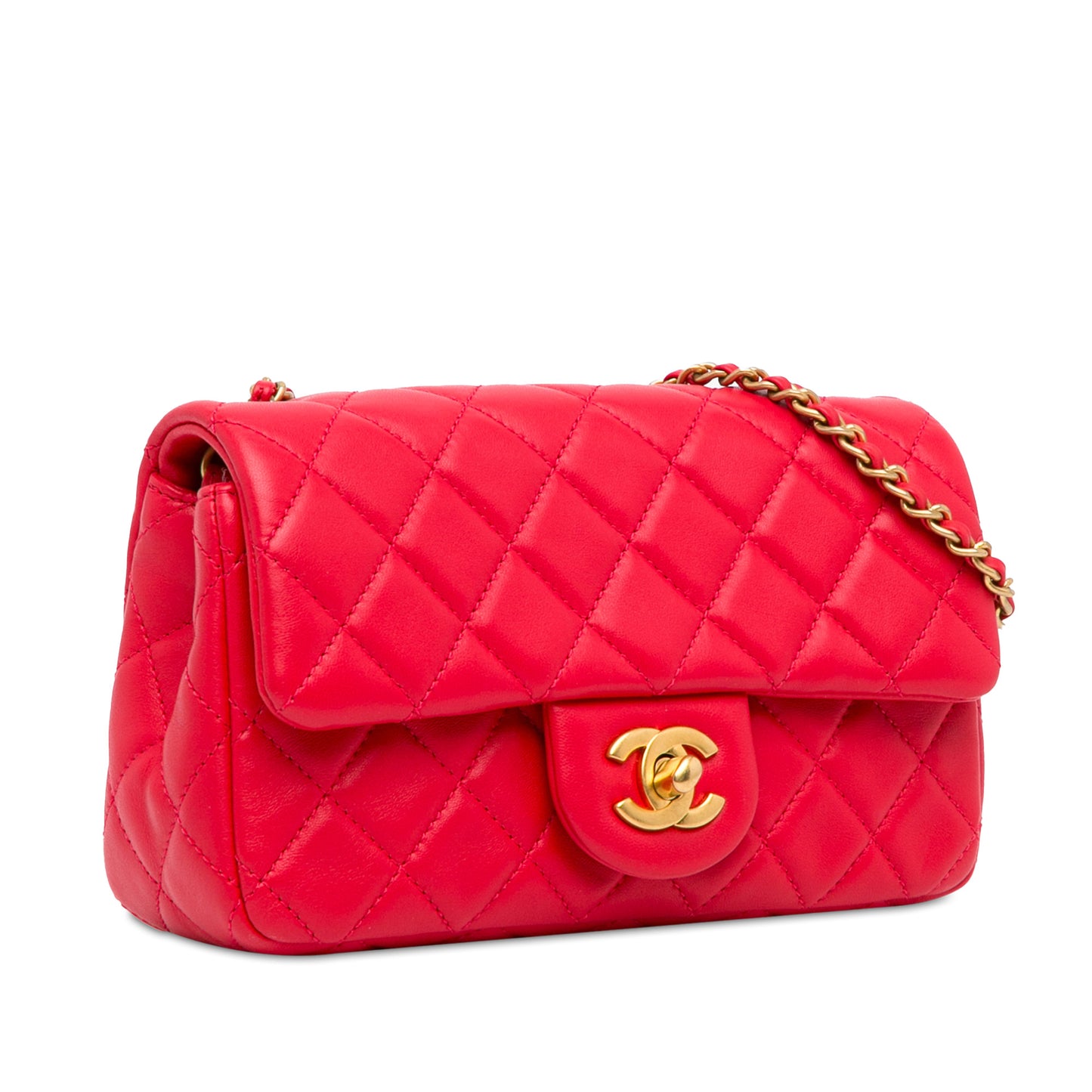 Chanel Mini Rectangular Lambskin Pearl Crush Flap