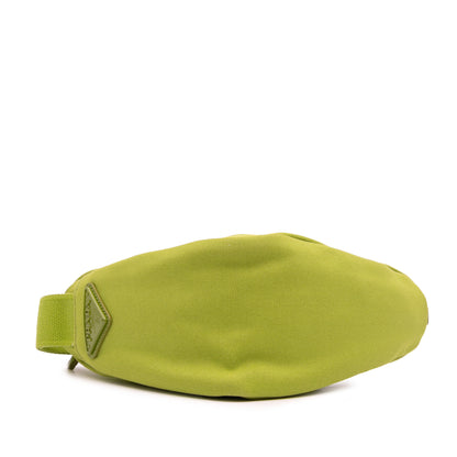Prada Canvas Canapa Triangle Logo Wristlet Clutch