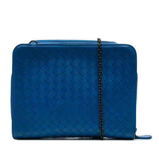 Bottega Veneta Nappa Intrecciato Zip Around Wallet On Chain