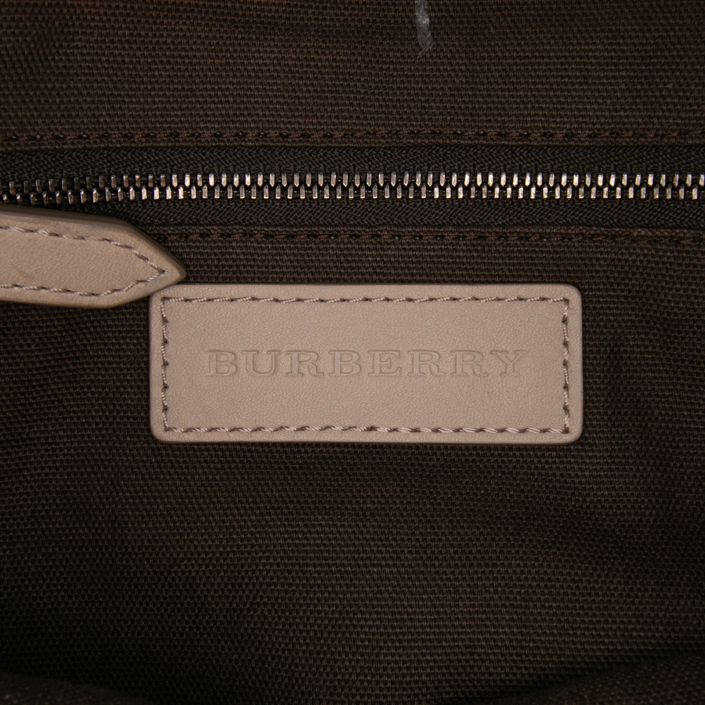 Burberry Smoke Check Coated Canvas And Leather Satchel