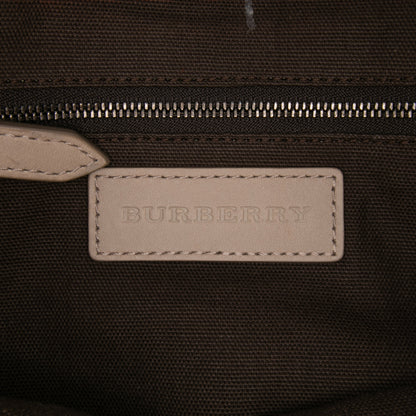 Burberry Smoke Check Coated Canvas And Leather Satchel