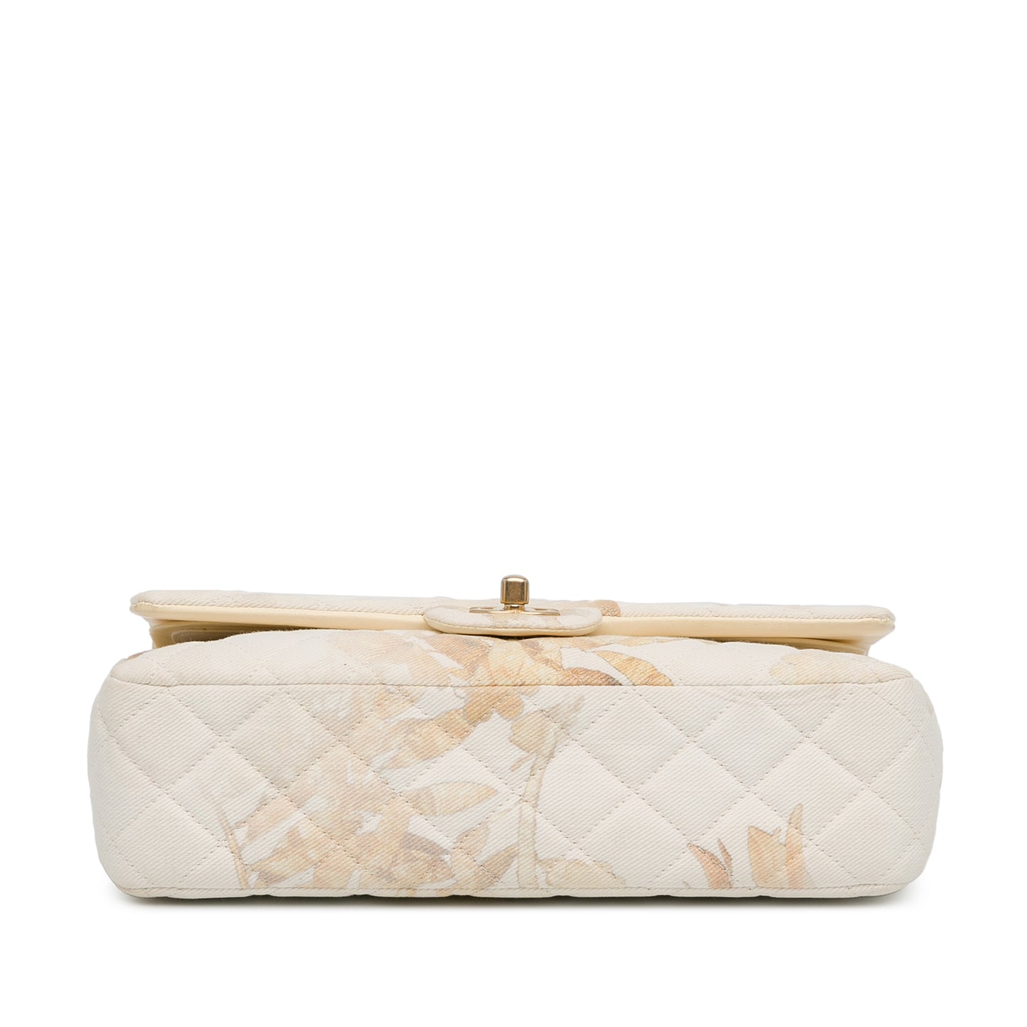 Chanel Medium Classic Printed Denim Floral Double Flap