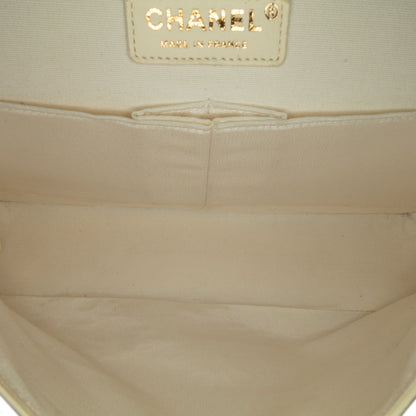 Chanel Medium Classic Printed Denim Floral Double Flap