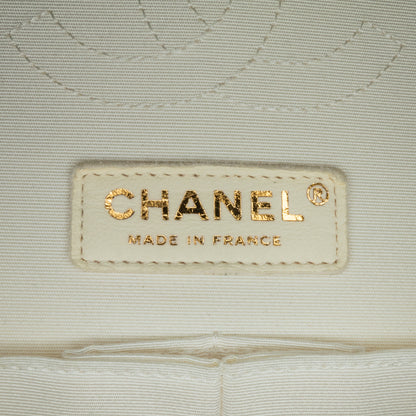 Chanel Medium Classic Printed Denim Floral Double Flap
