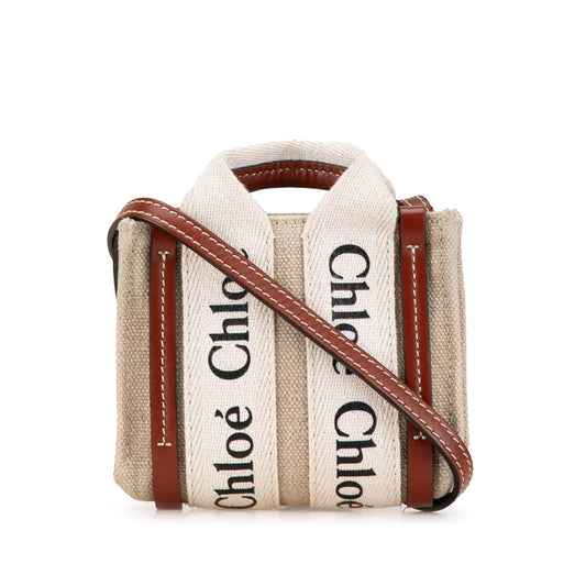 Chloé Mini Canvas Woody Satchel (21712)
