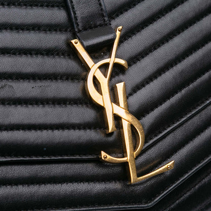 Saint Laurent Medium Chevron Lambskin Monogram Sulpice Bag