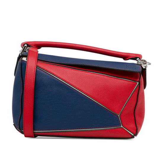 Loewe Small Bicolor Calfskin Puzzle Satchel