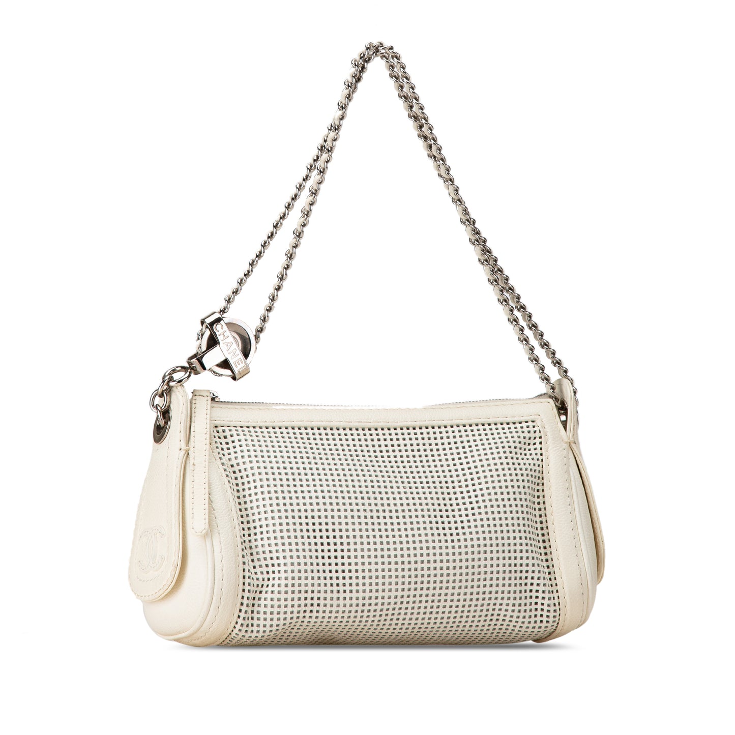 Chanel Caviar Perforated Pulley Shoulder Bag (21226)