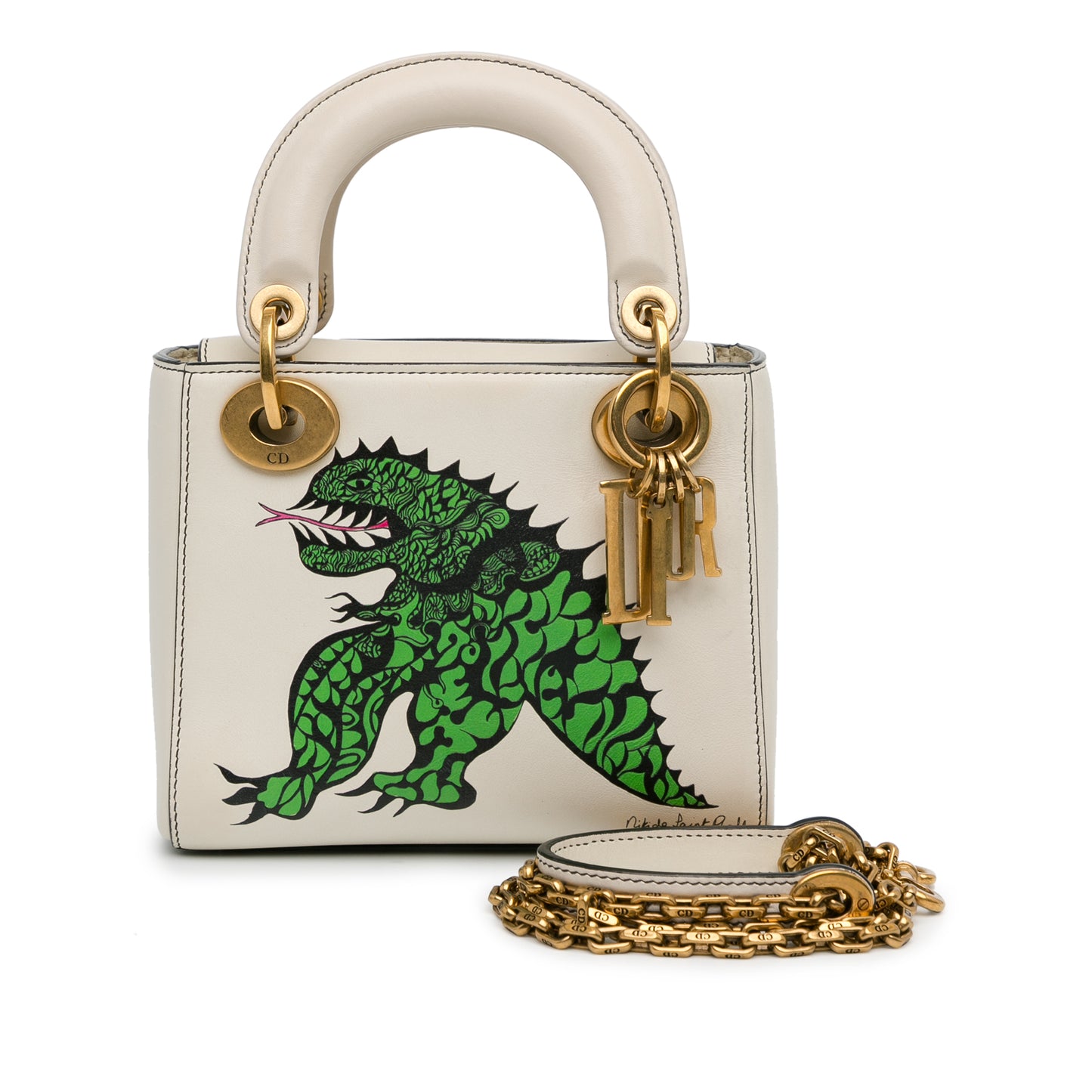 Dior Limited Edition Niki De Saint Phalle Mini Calfskin Dragon Lady Dior