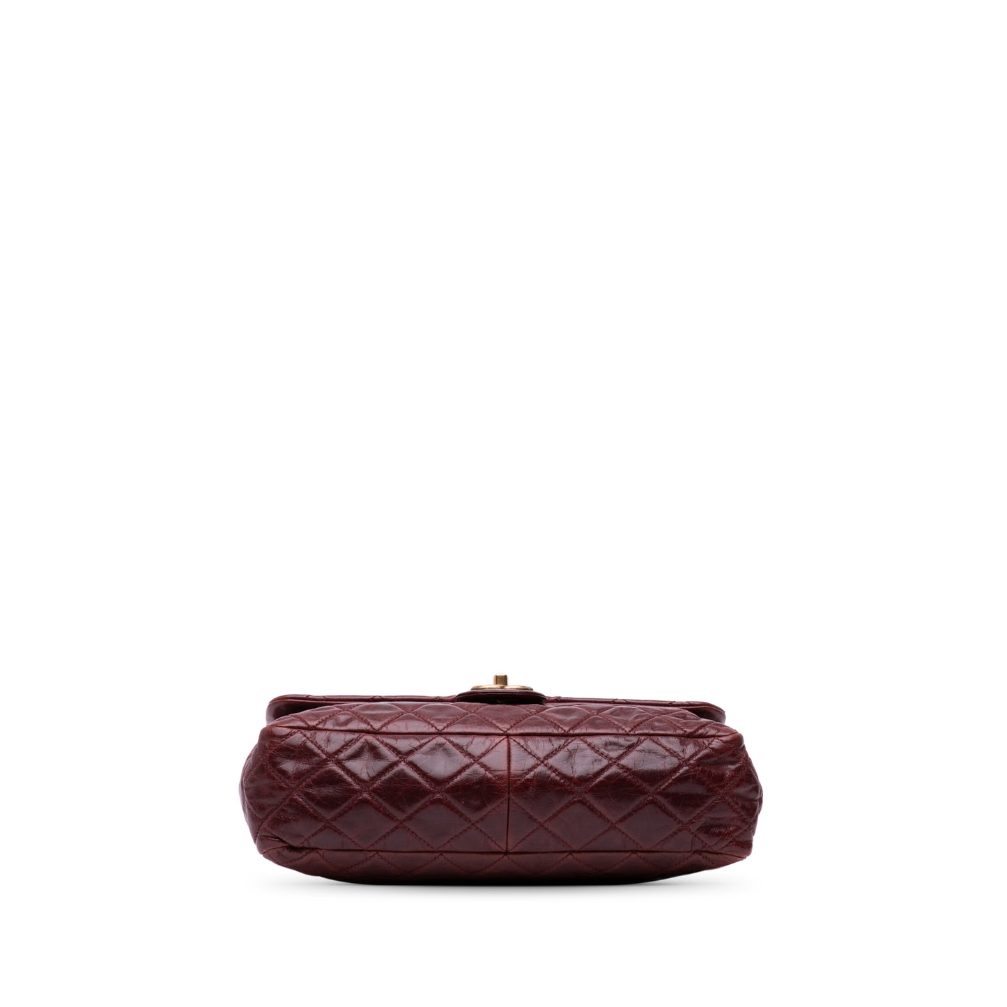 Chanel Medium Glazed Calfskin Castle Rock Top Handle Flap