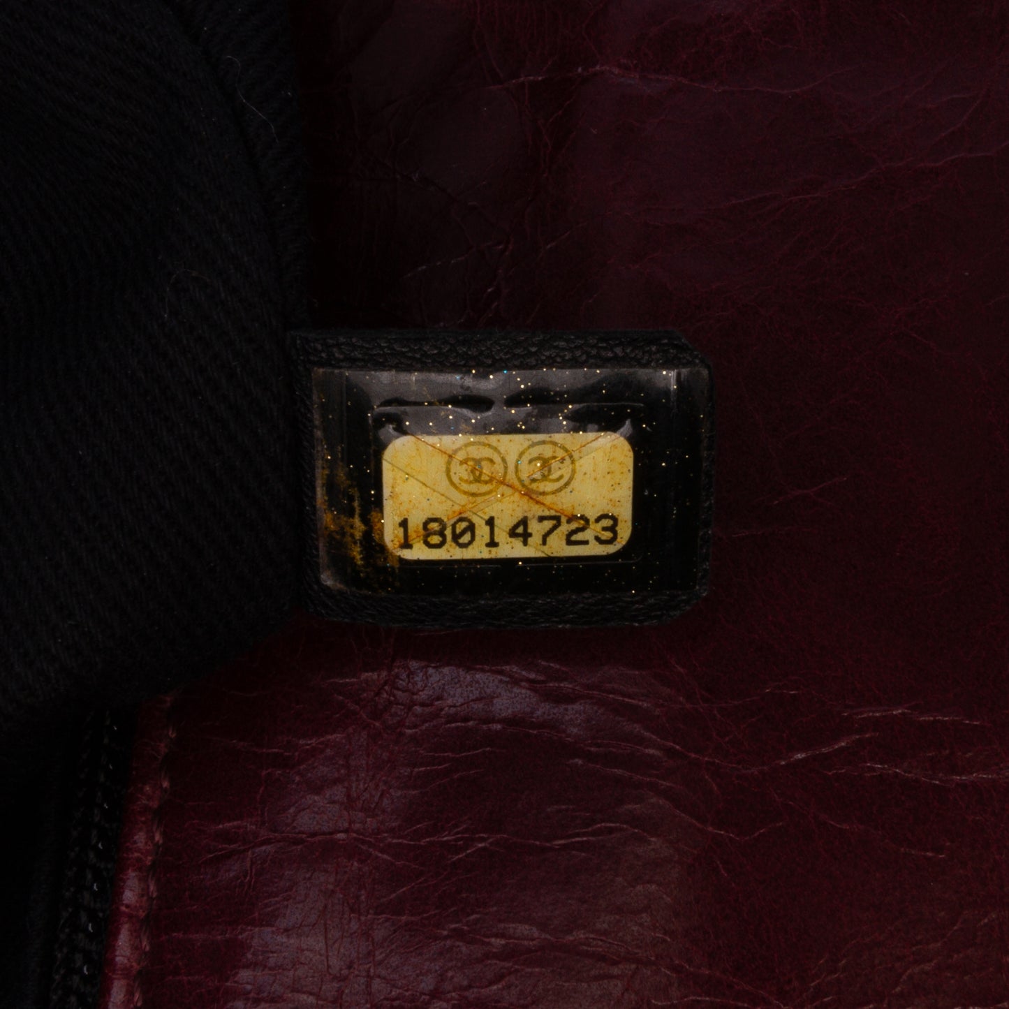 Chanel Medium Glazed Calfskin Castle Rock Top Handle Flap