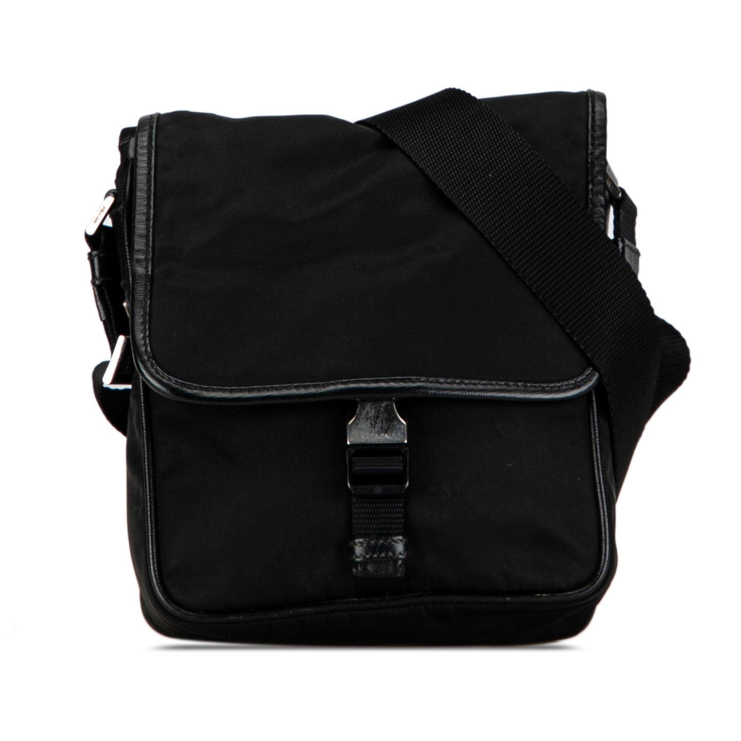 Prada Tessuto Buckle Messenger Bag